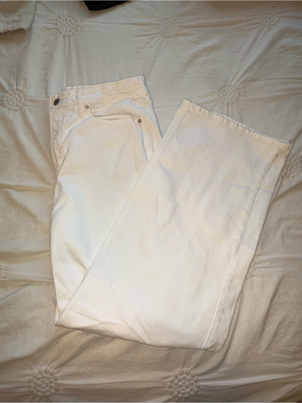 Old Navy White High-Rise Wide-Leg Jeans